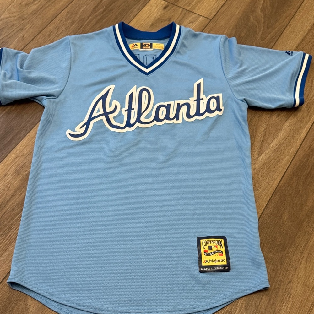 Majestic Kids Atlanta Light Blue Jersey